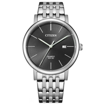 Ρολόι χρονογράφος Citizen BI5070-57H με ατσάλινο ασημί μπρασελέ και γκρι καντράν διαμέτρου 41mm.